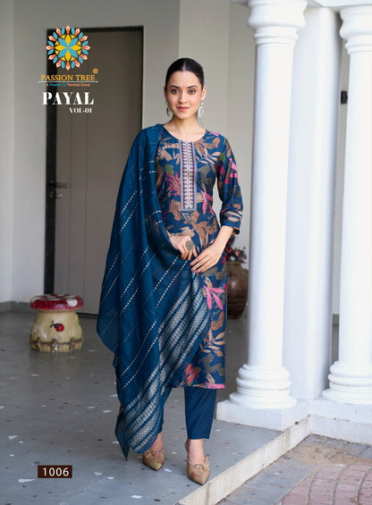 Payal Vol 1 Passion Tree Vetican Readymade Pant Style Suits Wholesaler