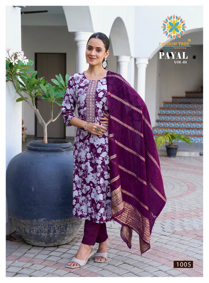 Payal Vol 1 Passion Tree Vetican Readymade Pant Style Suits Wholesaler
