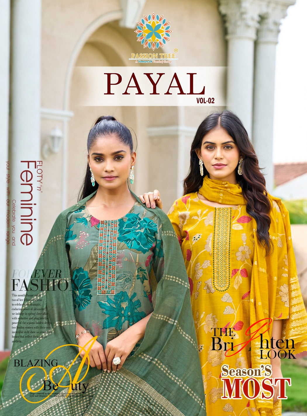 Payal Vol 2 Passion Tree Vetican Readymade Pant Style Suits Wholesaler