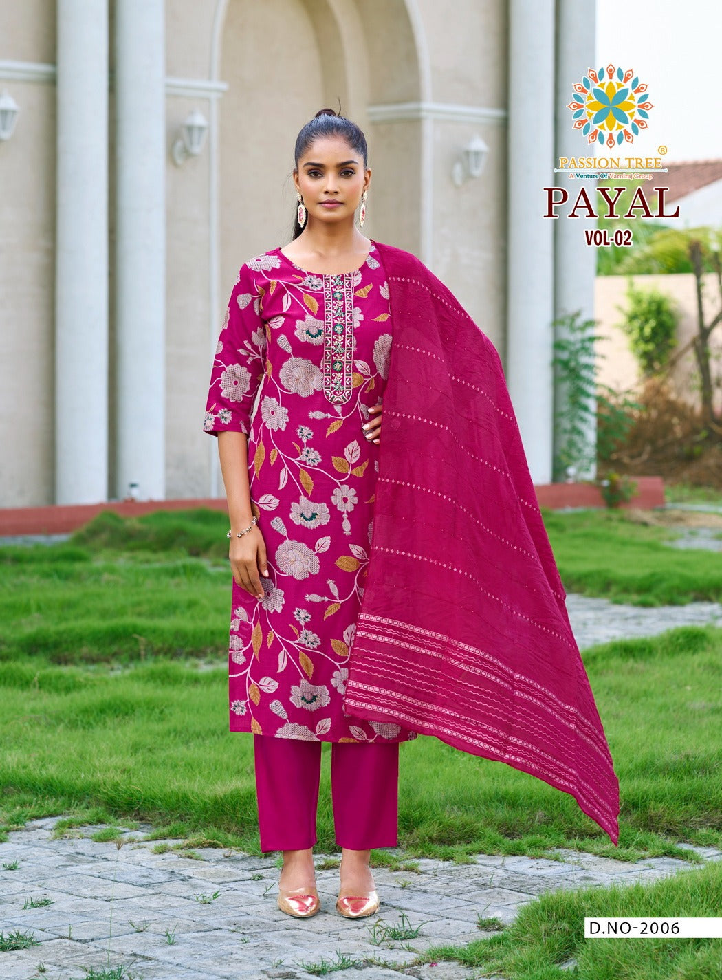 Payal Vol 2 Passion Tree Vetican Readymade Pant Style Suits Wholesaler
