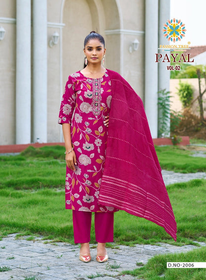 Payal Vol 2 Passion Tree Vetican Readymade Pant Style Suits Wholesaler