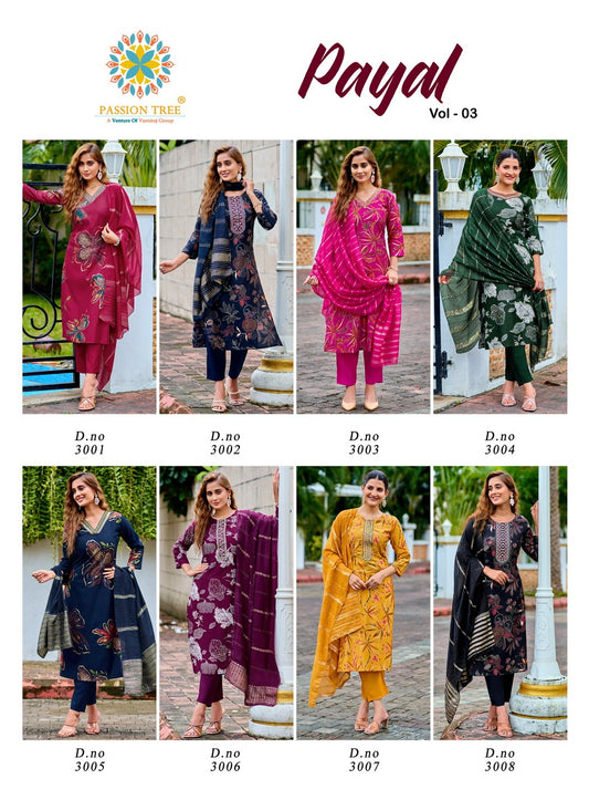 Payal Vol 3 Passion Tree Vetican Readymade Pant Style Suits Manufacturer India