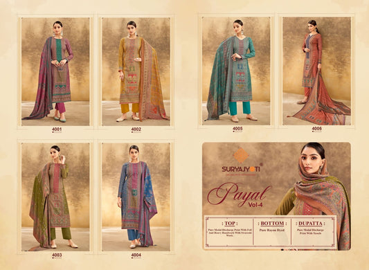 Payal Vol 4 Suryajyoti Modal Pant Style Suits Wholesaler