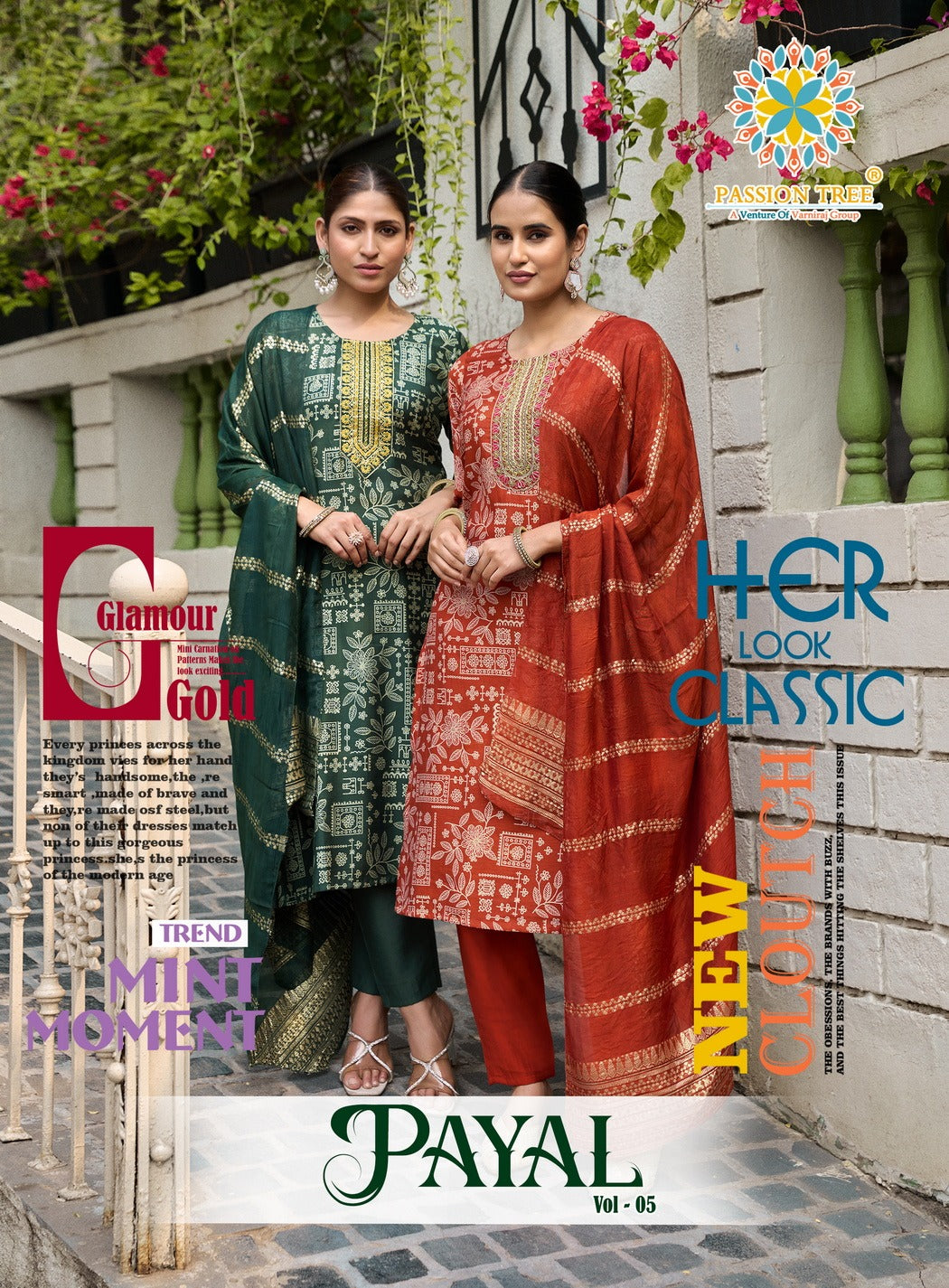 Payal Vol 5 Passion Tree Vetican Readymade Pant Style Suits Supplier Ahmedabad