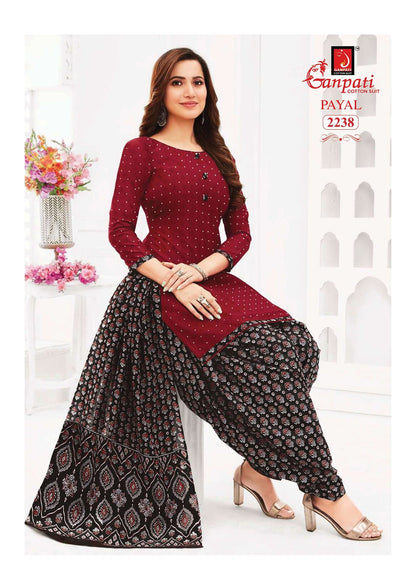 Payal Vol 8 Ganpati Readymade Cotton Patiyala Suits Wholesale
