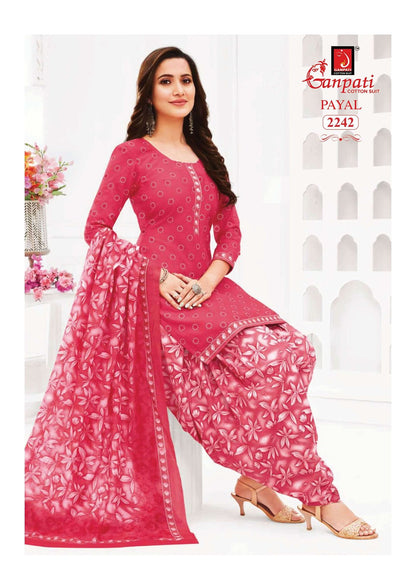 Payal Vol 8 Ganpati Readymade Cotton Patiyala Suits Wholesale