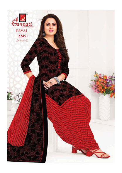 Payal Vol 8 Ganpati Readymade Cotton Patiyala Suits Wholesale