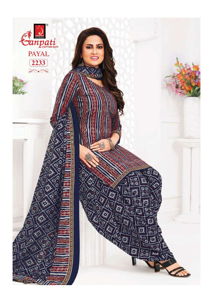 Payal Vol 8 Ganpati Readymade Cotton Patiyala Suits Wholesale