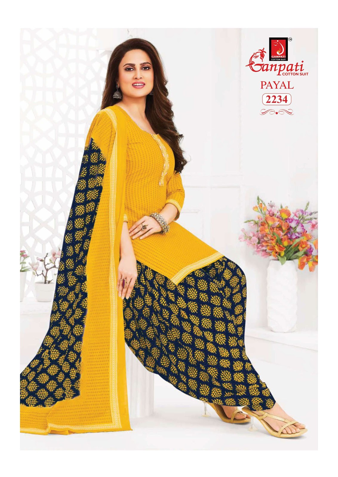 Payal Vol 8 Ganpati Readymade Cotton Patiyala Suits Wholesale