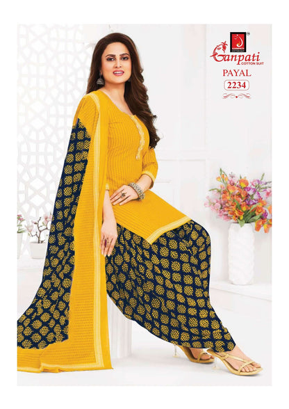 Payal Vol 8 Ganpati Readymade Cotton Patiyala Suits Wholesale