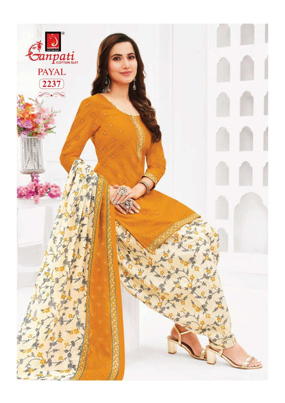 Payal Vol 8 Ganpati Readymade Cotton Patiyala Suits Wholesale