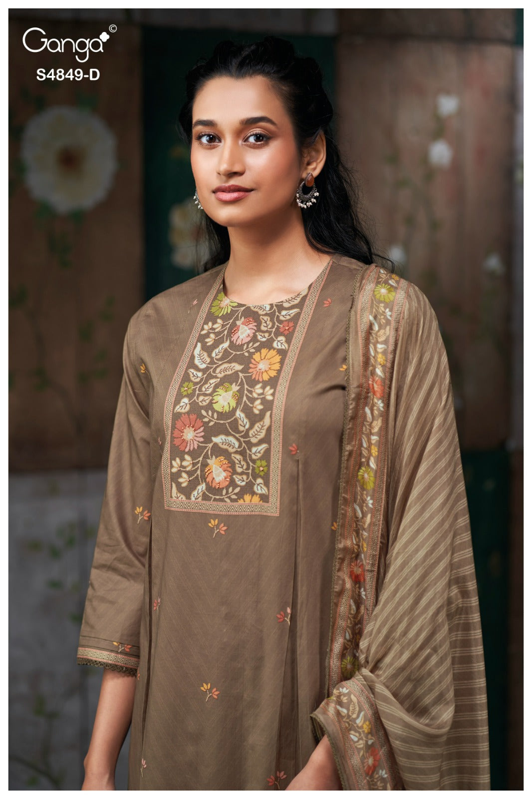Pazellea S4849 Ganga Cotton Plazzo Style Suits Exporter India