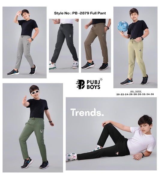 Pb 2879 Pubj Lycra Boys Track Pant Manufacturer India