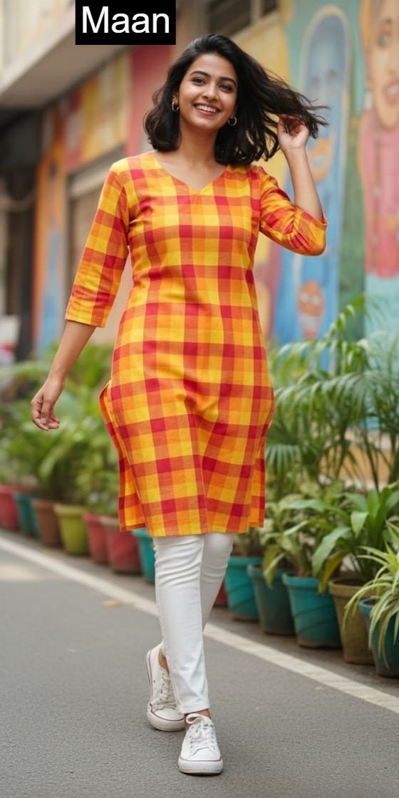 Pc Charu Vol 1 Maan Cotton Straight Cut Kurtis Exporter Ahmedabad