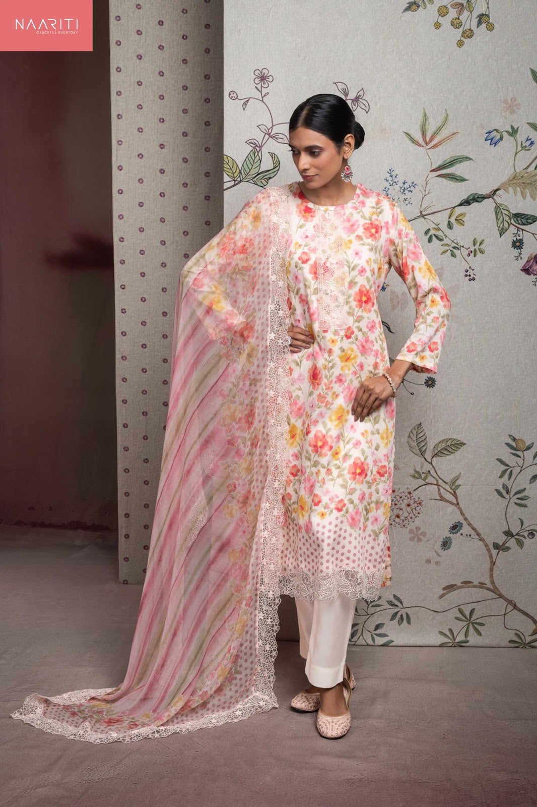 Peachy Naariti Cotton Pant Style Suits Manufacturer India