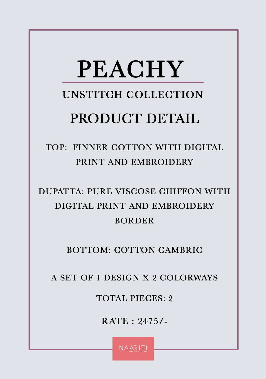 Peachy Naariti Cotton Pant Style Suits Manufacturer India