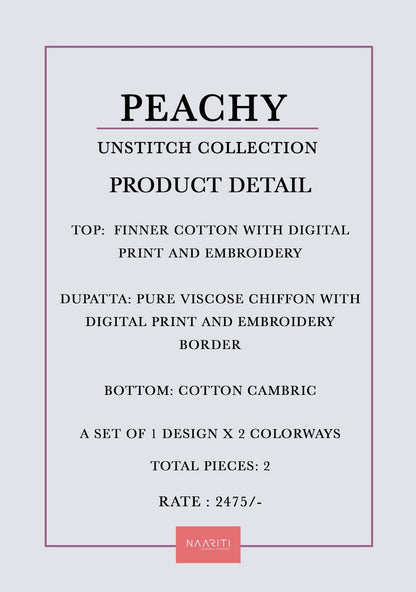 Peachy Naariti Cotton Pant Style Suits Manufacturer India