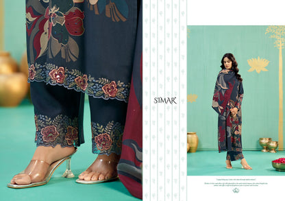 Peacock Simar Pashmina Suits Wholesale Rate