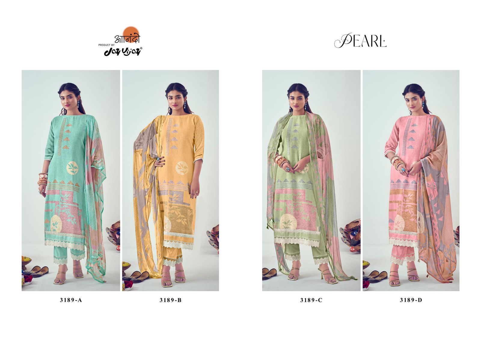 Pearl 3189 Jay Vijay Pure Jam Pant Style Suits Supplier Gujarat