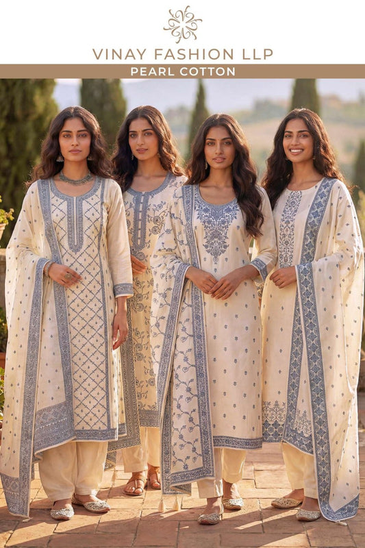 Pearl Cotton Kuleesh Vinay Fashion Llp Pant Style Suits Exporter