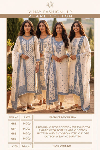 Pearl Cotton Kuleesh Vinay Fashion Llp Pant Style Suits Exporter