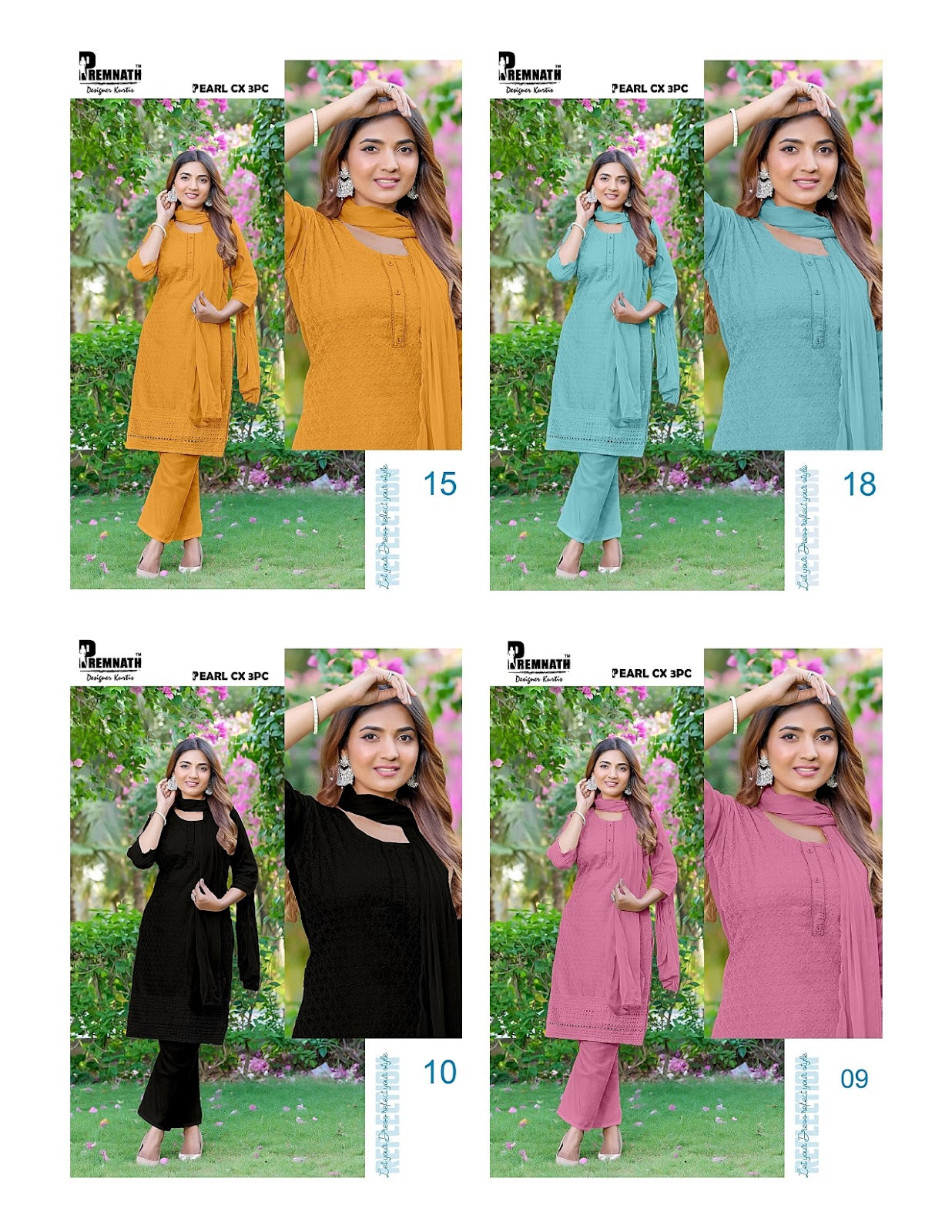 Pearl Cx Premnath Cotton Readymade Pant Style Suits Exporter Gujarat