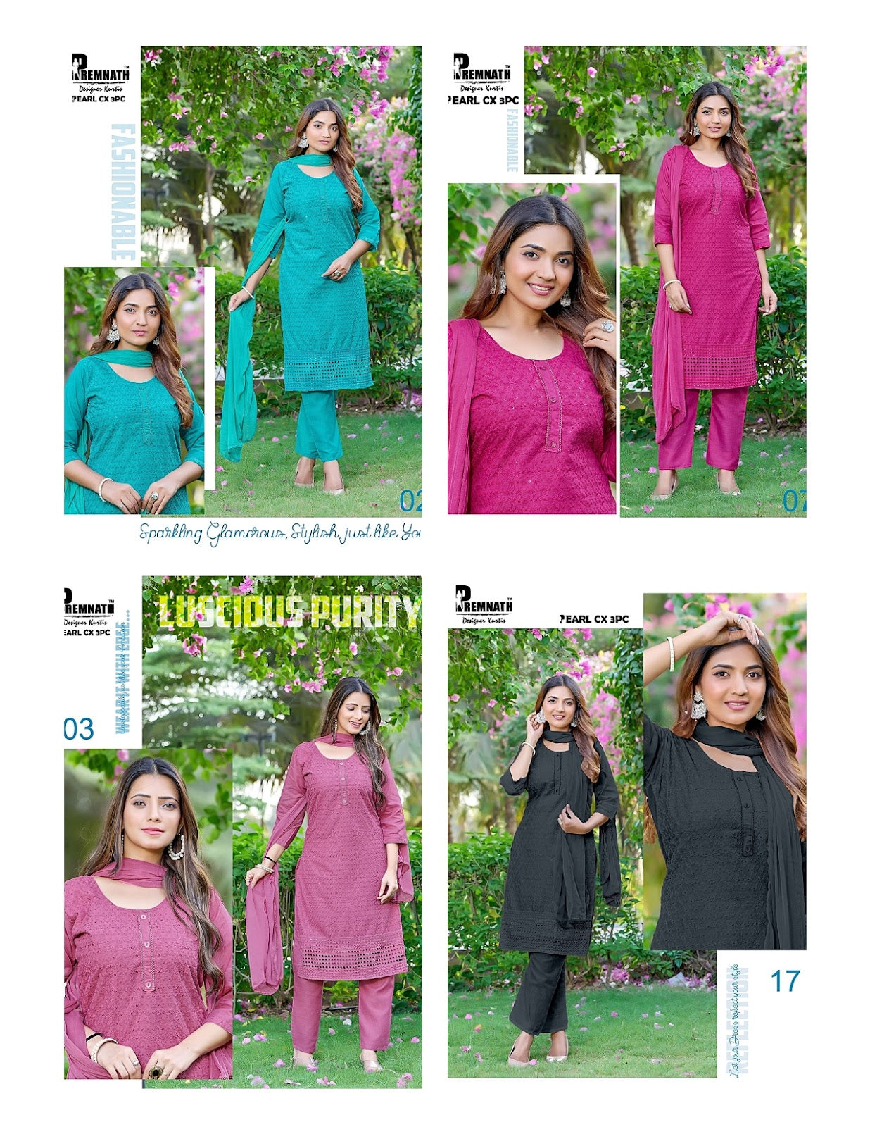 Pearl Cx Premnath Cotton Readymade Pant Style Suits Exporter Gujarat