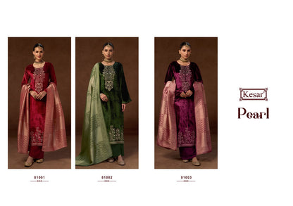 Pearl Kesar Viscose Velvet Suits Manufacturer