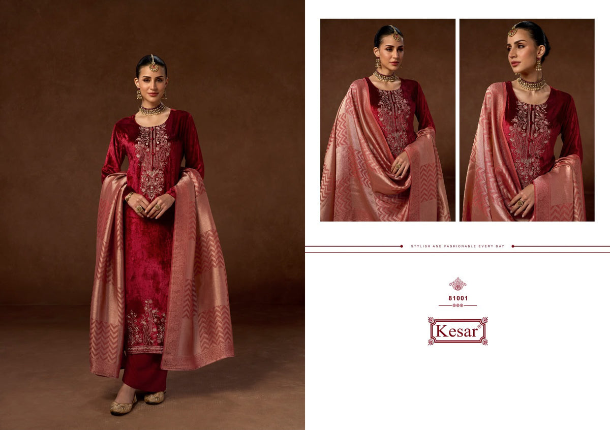 Zuri Rangati Prints Satin Pashmina Suits Exporter Gujarat