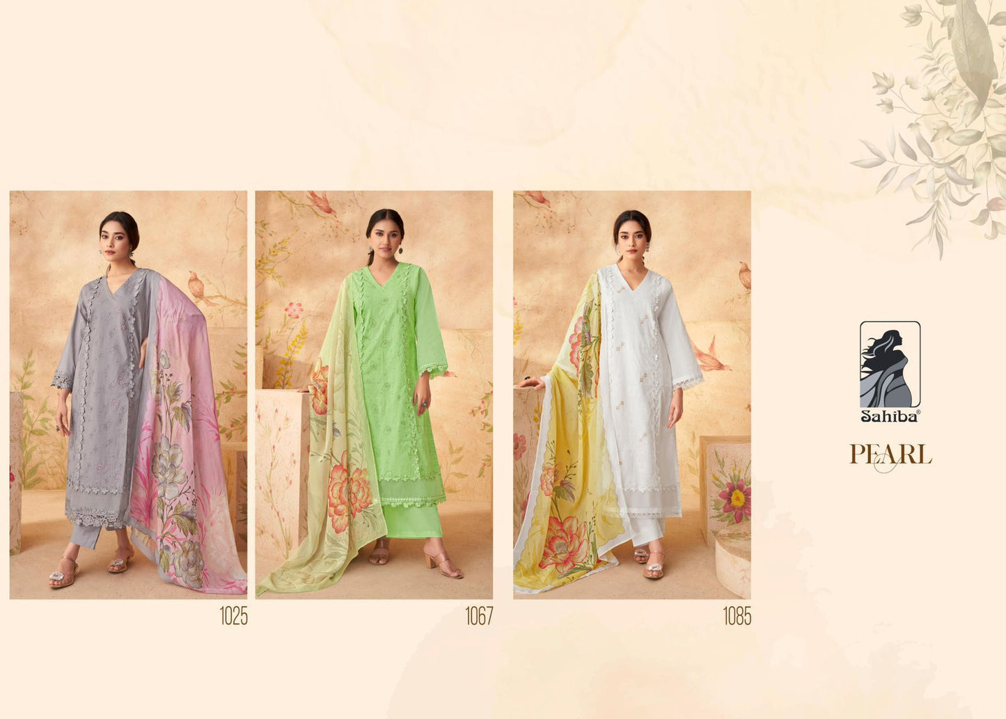 Pearl Sahiba Cotton Lawn Plazzo Style Suits Wholesale