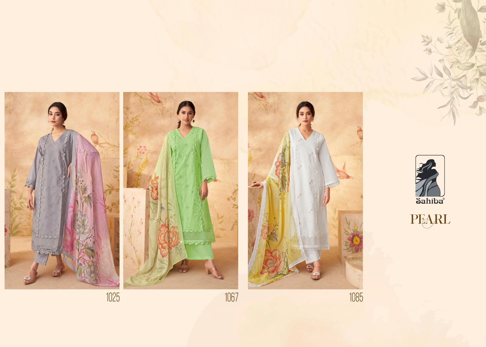 Pearl Sahiba Cotton Lawn Plazzo Style Suits Wholesale