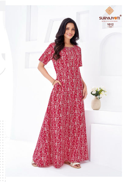 Pearl Vol 1 Suryajyoti Pure Cotton Night Gowns Manufacturer India