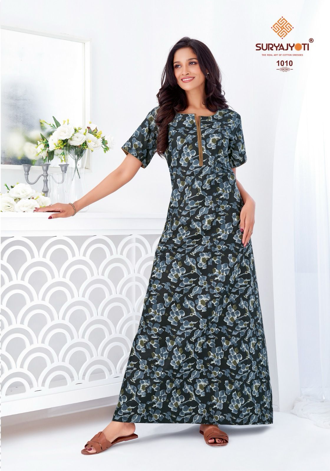 Pearl Vol 1 Suryajyoti Pure Cotton Night Gowns Manufacturer India