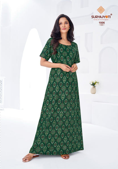 Pearl Vol 1 Suryajyoti Pure Cotton Night Gowns Manufacturer India