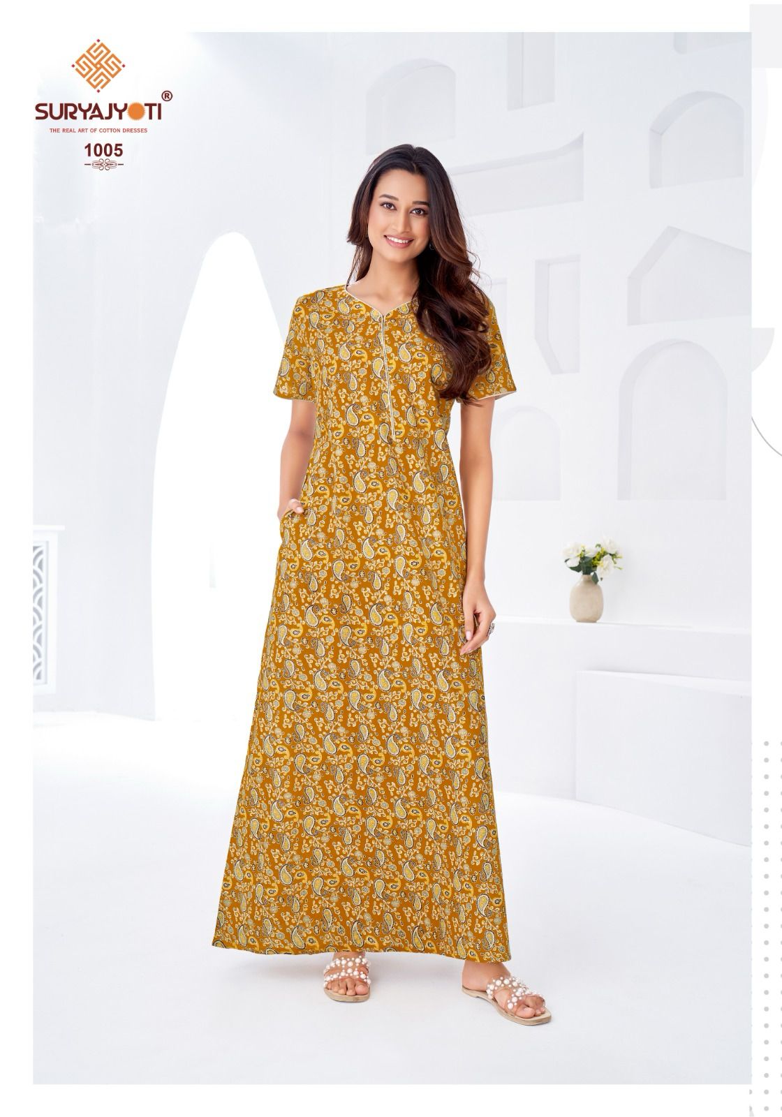 Pearl Vol 1 Suryajyoti Pure Cotton Night Gowns Manufacturer India