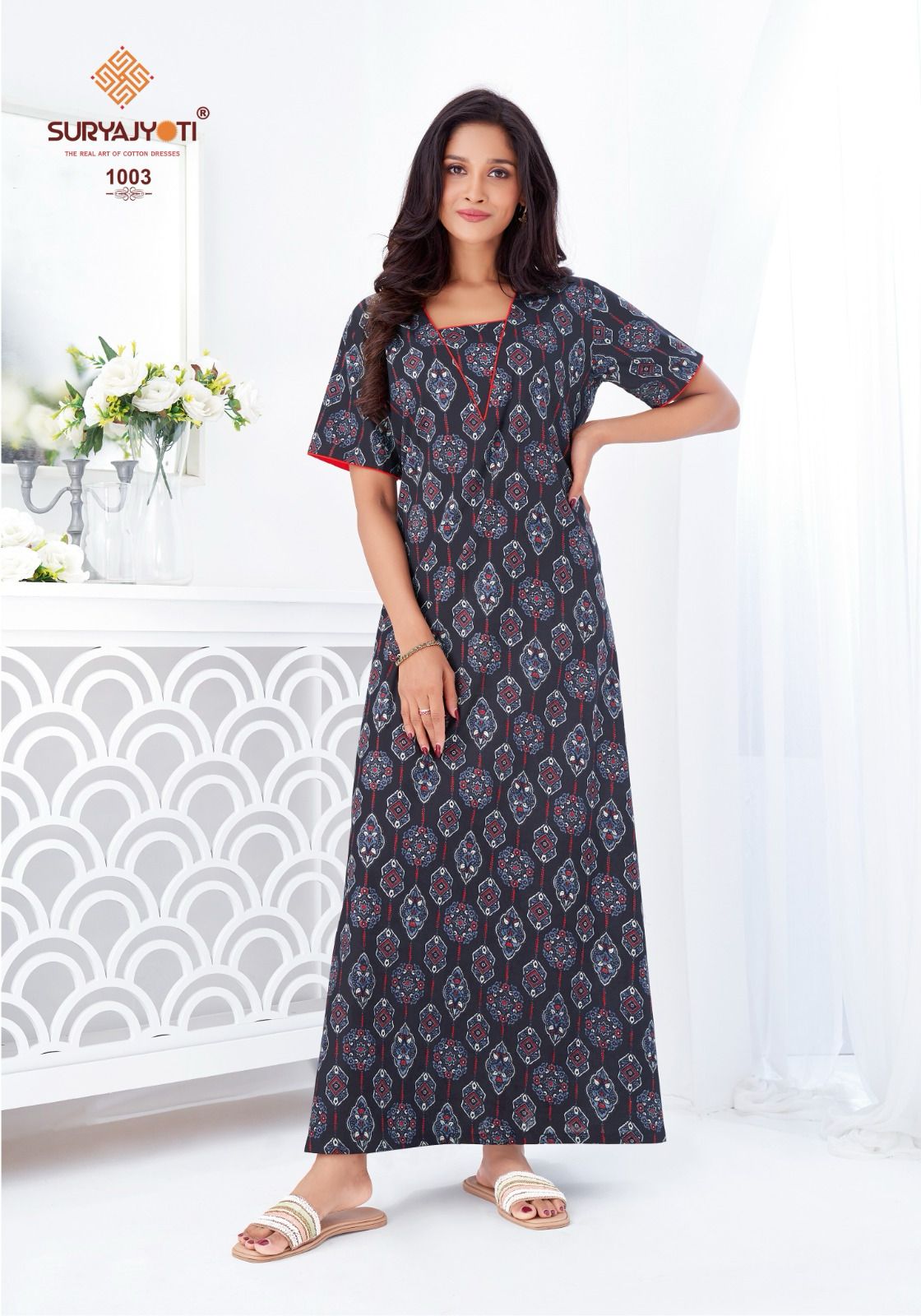 Pearl Vol 1 Suryajyoti Pure Cotton Night Gowns Manufacturer India