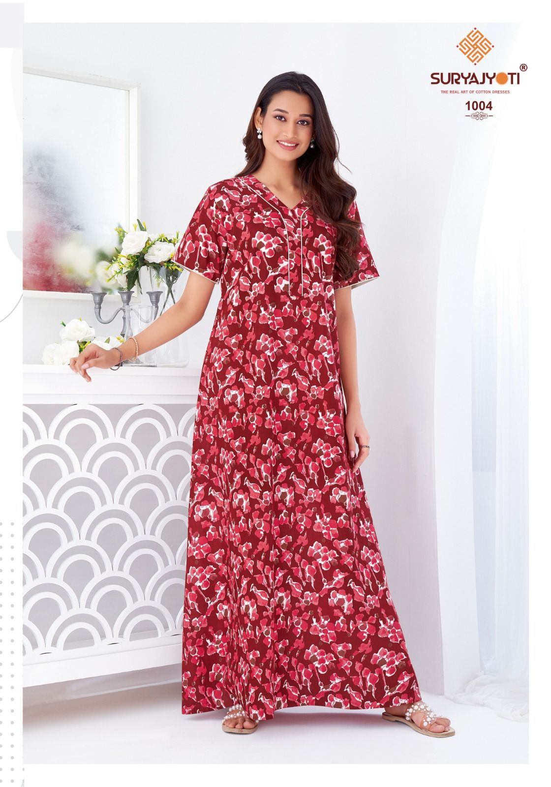 Pearl Vol 1 Suryajyoti Pure Cotton Night Gowns Manufacturer India