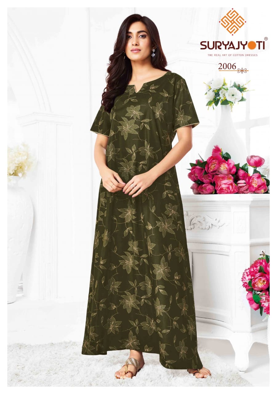 Pearl Vol 2 Suryajyoti Cotton Night Gowns Manufacturer Ahmedabad