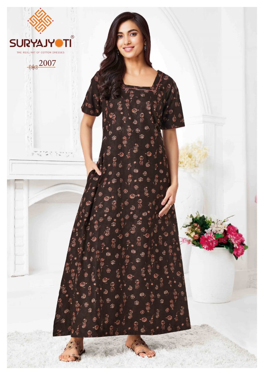 Pearl Vol 2 Suryajyoti Cotton Night Gowns Manufacturer Ahmedabad