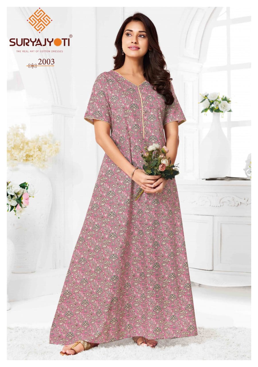 Pearl Vol 2 Suryajyoti Cotton Night Gowns Manufacturer Ahmedabad