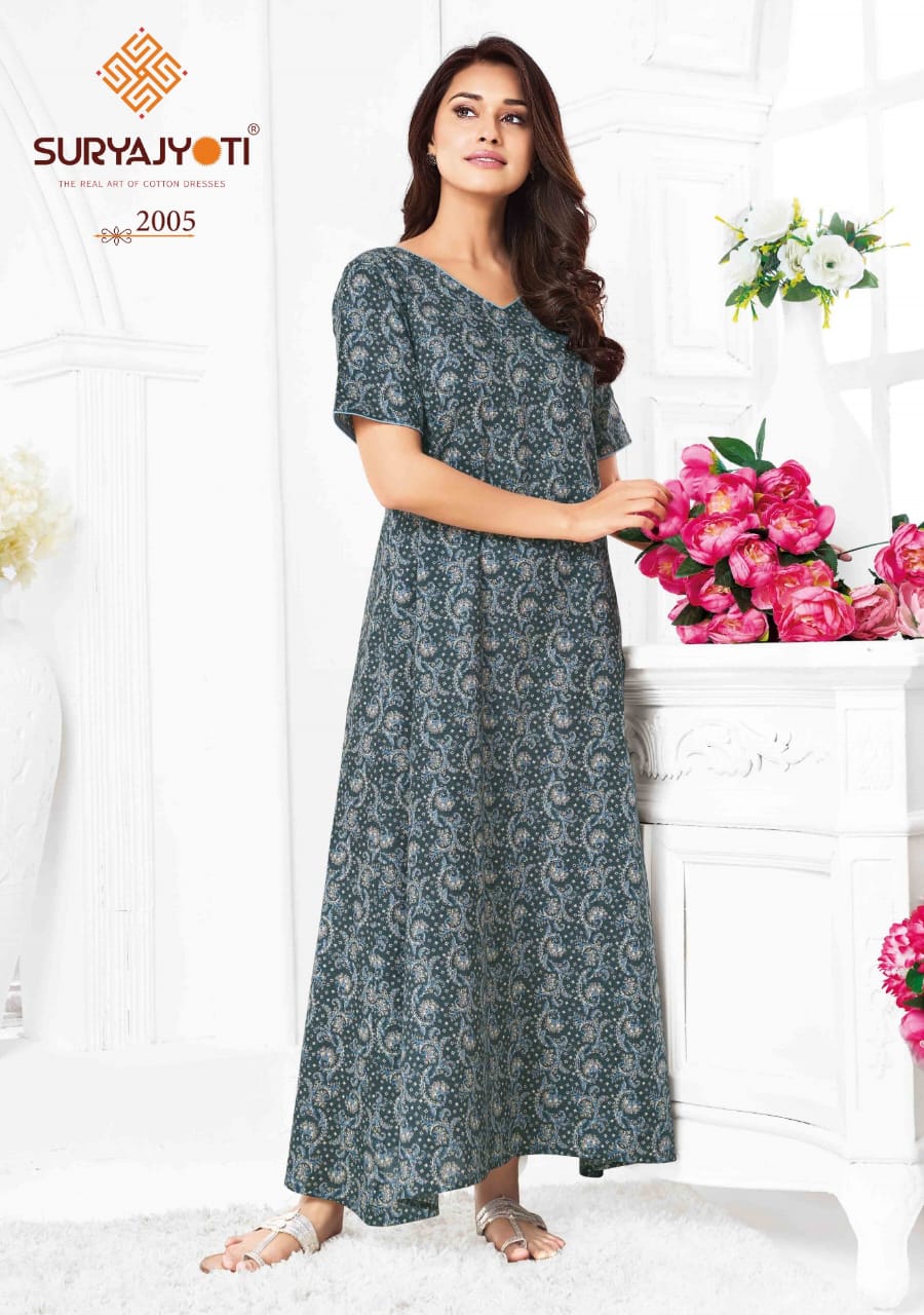 Pearl Vol 2 Suryajyoti Cotton Night Gowns Manufacturer Ahmedabad