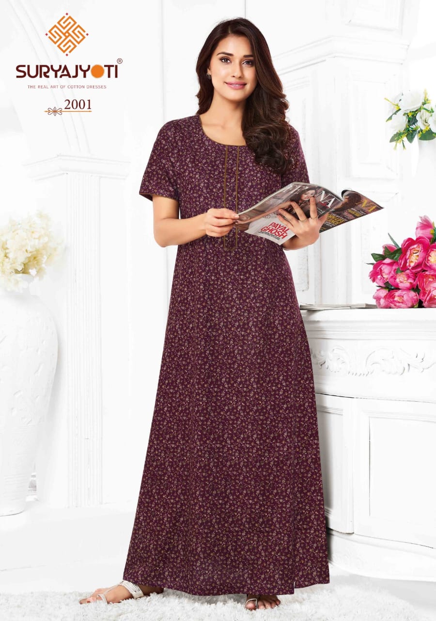 Pearl Vol 2 Suryajyoti Cotton Night Gowns Manufacturer Ahmedabad