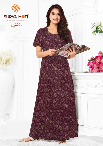 Pearl Vol 2 Suryajyoti Cotton Night Gowns Manufacturer Ahmedabad
