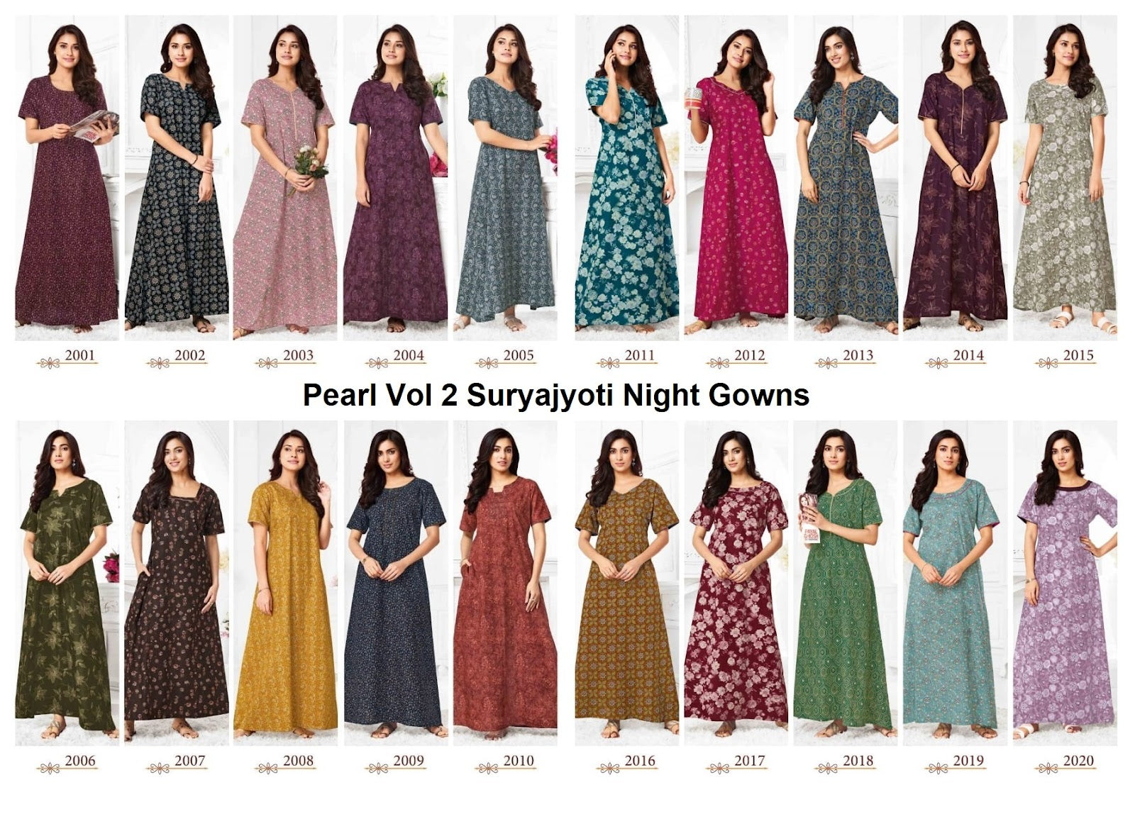 Pearl Vol 2 Suryajyoti Cotton Night Gowns Manufacturer Ahmedabad