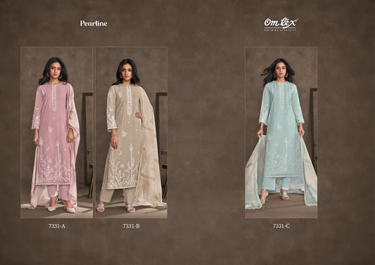 Pearline Omtex Lawn Cotton Pant Style Suits Manufacturer Gujarat