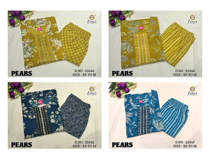 Pears 261125 Zoya Capsule Base Kurti Pant Set Wholesale Rate