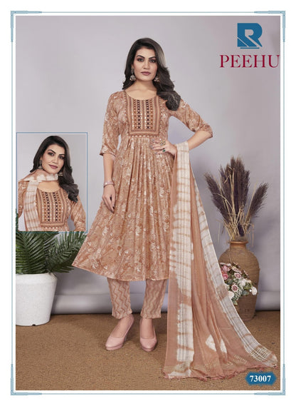 Peehu Raashi Capsule Print Readymade Anarkali Suits Supplier Ahmedabad