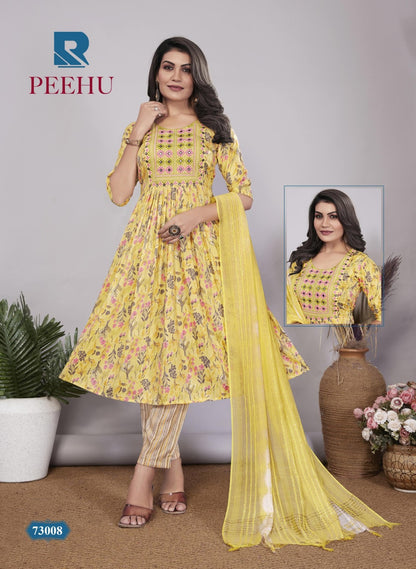Peehu Raashi Capsule Print Readymade Anarkali Suits Supplier Ahmedabad