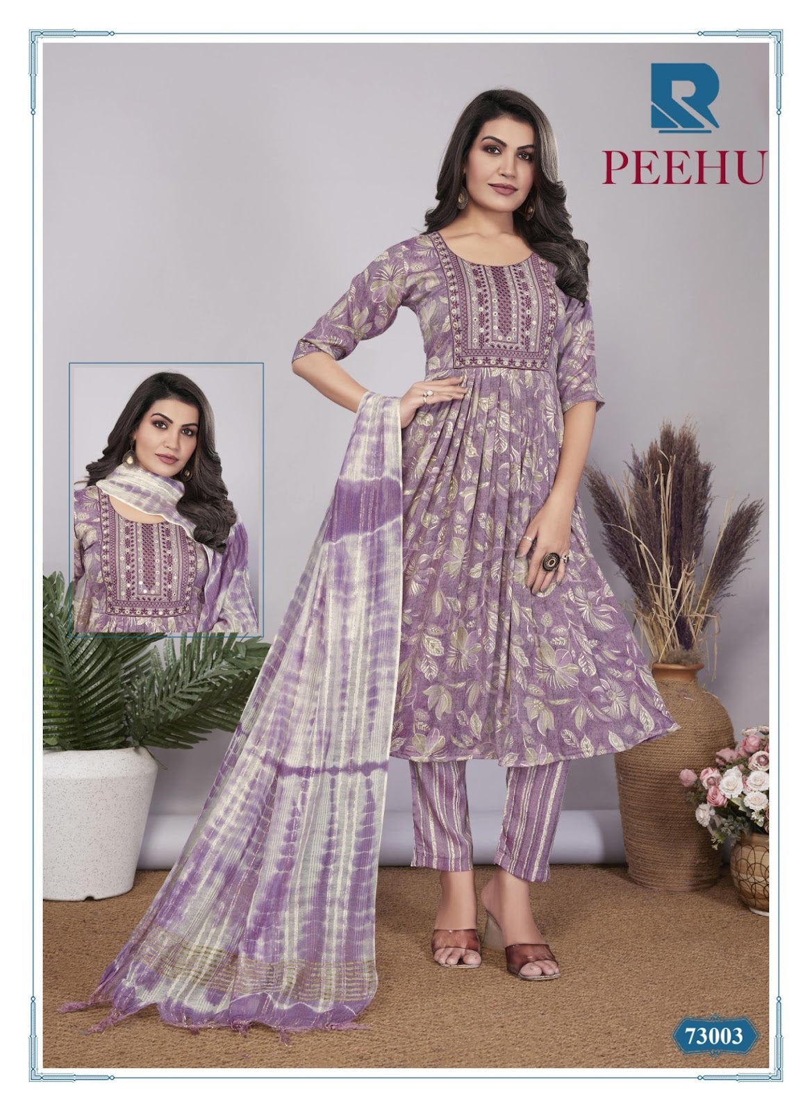 Peehu Raashi Capsule Print Readymade Anarkali Suits Supplier Ahmedabad