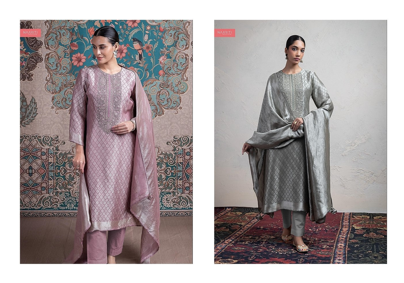 Peenal Naariti Tissue Silk Pant Style Suits Wholesaler India